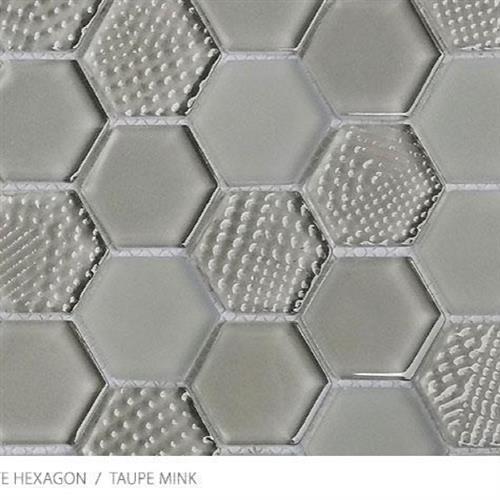 Textured Gloss & Matte Hexagon by Surface Art - Taupe Mink