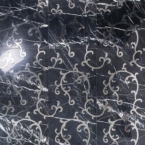 Inlay Nero Marquina And Stainless Steel