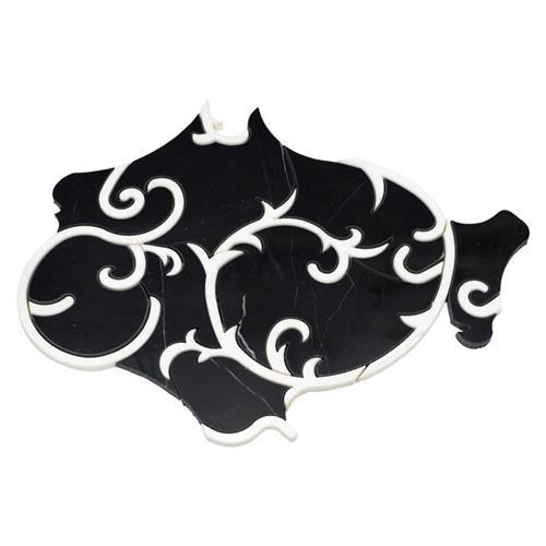 Black Jade & White Thassos Line