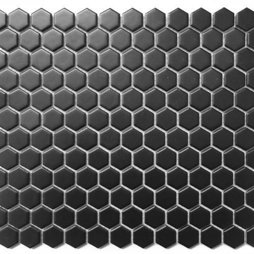 Chesapeake Mosaics 1X1 Hexagon Matte Black