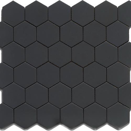 2X2 Hexagon Matte Black