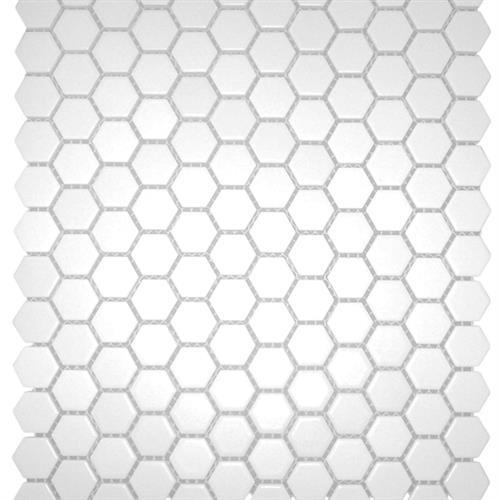 1X1 Hexagon Matte White
