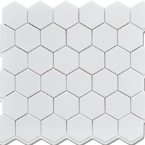 2X2 Hexagon Matte White