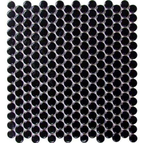 Chesapeake Flooring Mosaics Black Glossy Glass
