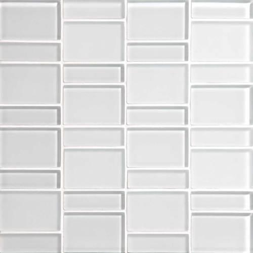 Color Wave Ice White Block Random Mosaic CW01