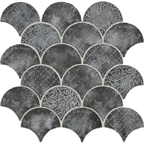 Vintage Metals Whitewash Iron - Fan Mosaic