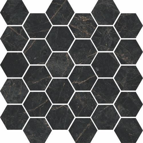 Cathedral by Galleria Stone & Tile - Nero - Hexagon