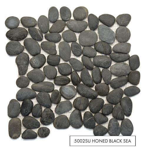 Anatolia Pebbles by Solistone - Honed Black Sea