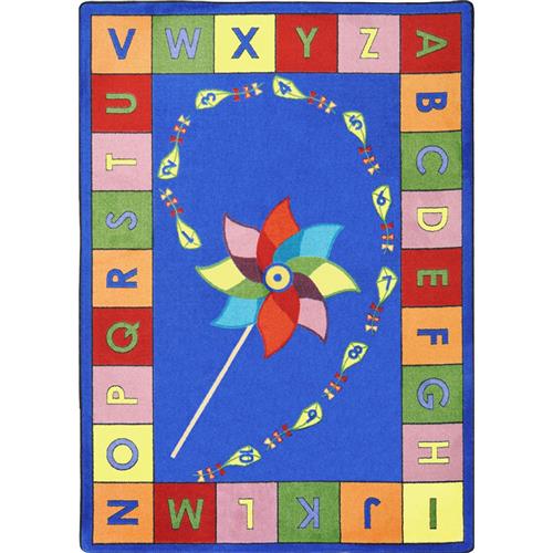 Kid Essentials - Alphabet Pinwheel-80 by Joy Carpets - 