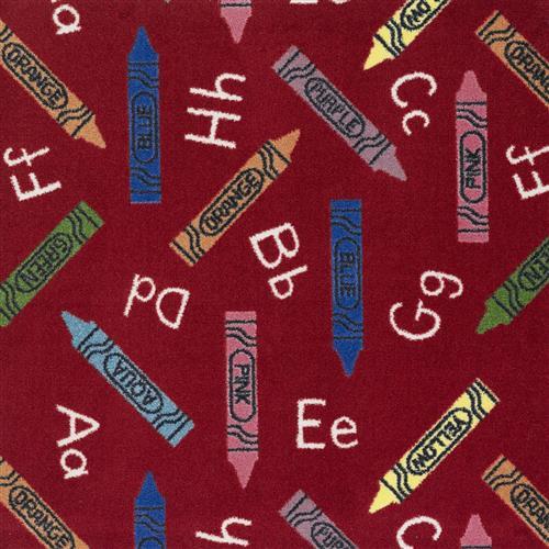 Crayons - 26 by Joy Carpets - Red