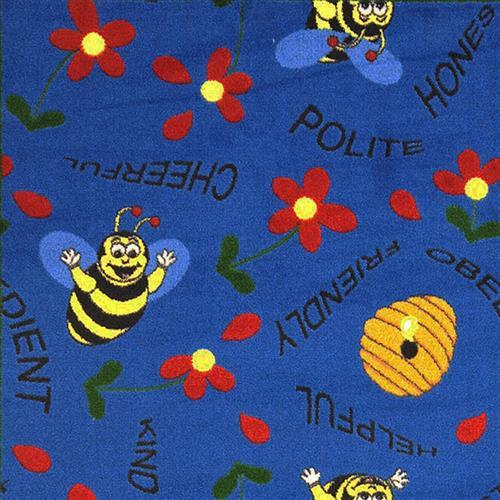 Bee Attitudes - 32 by Joy Carpets - Blue