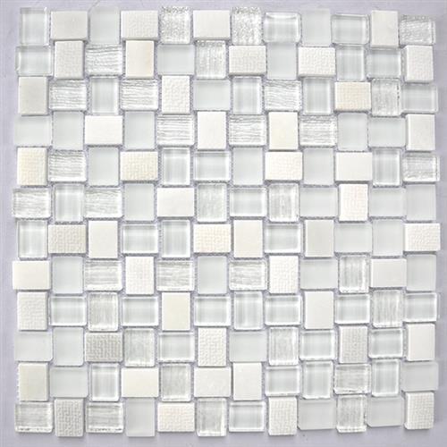 White (11.8"x11.8" Marble Mosaic)