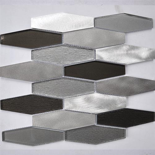 Grey (11.98”x12.28” Stainless Steel Hexagon)