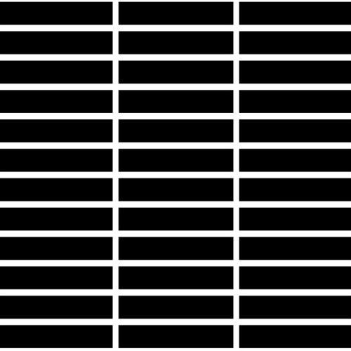 Super Black 1” X 3” Mosaic Matte/Mat