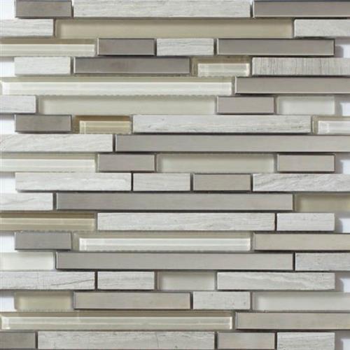 Titanium Clay Mix (12"x12" Random Strip Mosaic)