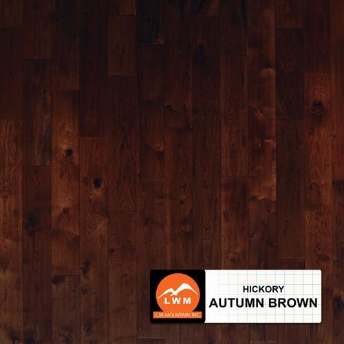 Hand Scraped Hickory - Solid by L.W. Mountain - Autumn Brown