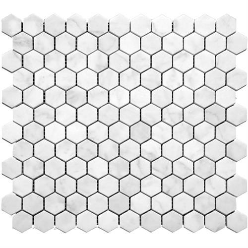 Carrara Hex 1X1 Honed