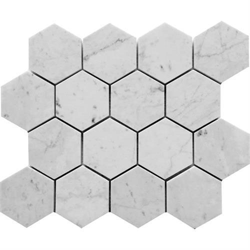 Marbella by Mir Mosaic - Carrarra Hex 3X3 Honed