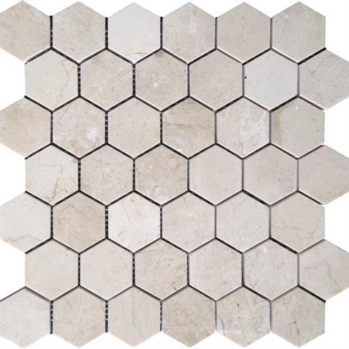 Crema 2x2 Hex Honed