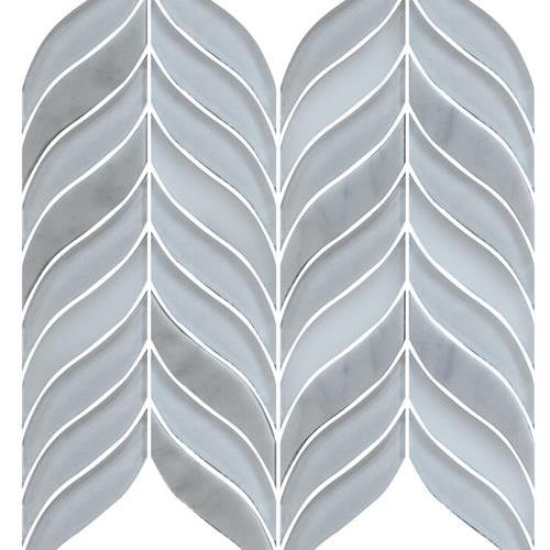 Lungarno Ceramics Natural Elements Lace Leaves Glass Tile - Crossville ...