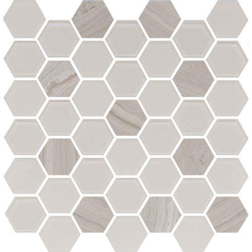Exagon by Ceratec Surfaces - Cream Hxp-2 - 2 X 2 Mosaic