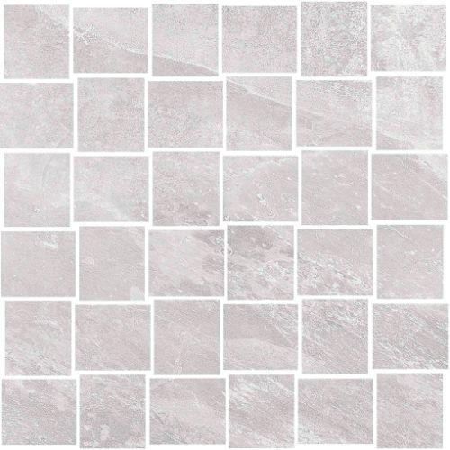 Delta by Ceratec Surfaces - Light Grey Basketweave - 2 X 2 Mosaic