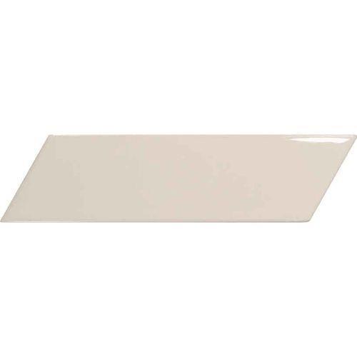 Chevron by Ceratec Surfaces - Glossy Cream Left - 2 X 7