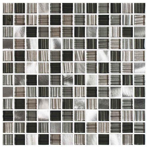 Metropole by Ceratec Surfaces - Charcoal - 1 X 1 Mosaic