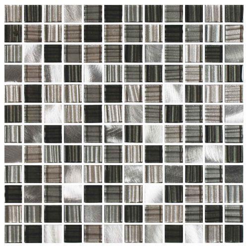 Metropole Charcoal - 1 X 1 Mosaic